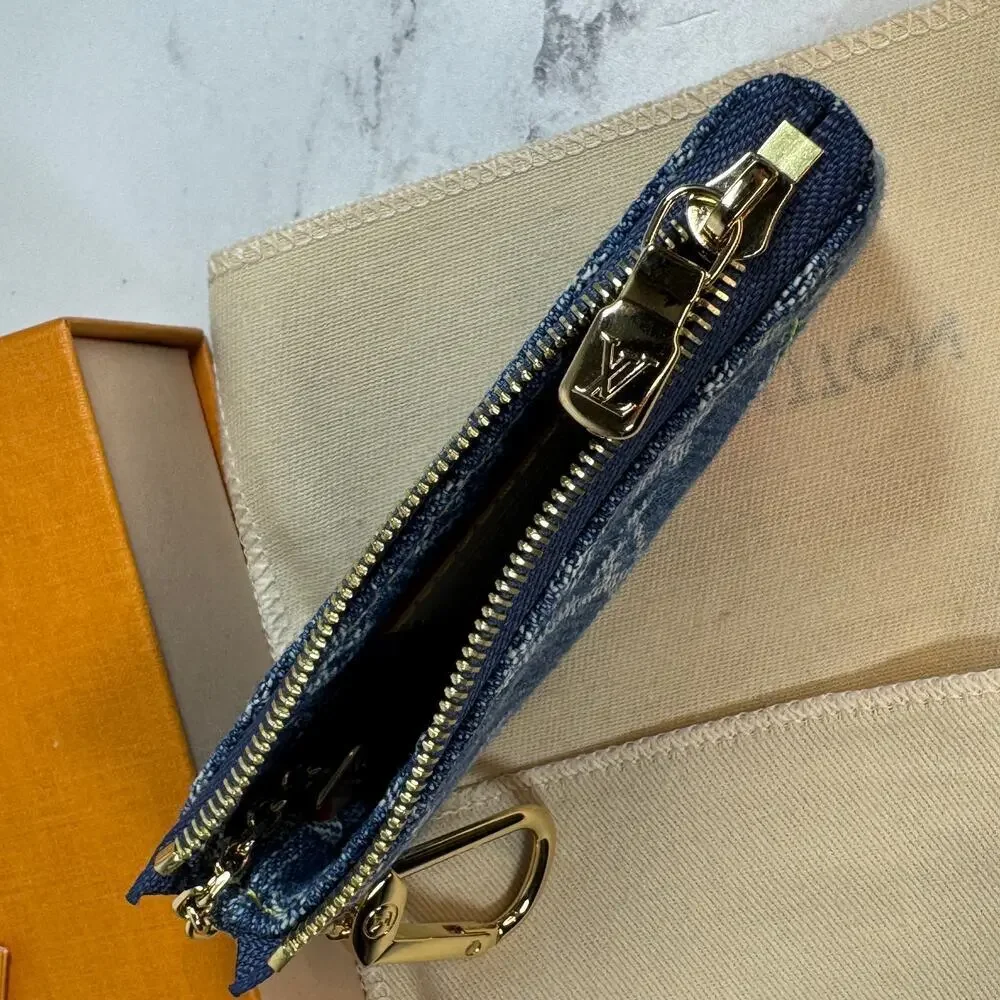 Louis Vuitton Denim Key Pouch Cherry LV X TM Murakami Monogram Cerises Bag Rare
